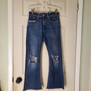 Rag and Bone Flared Mid Rise Jeans